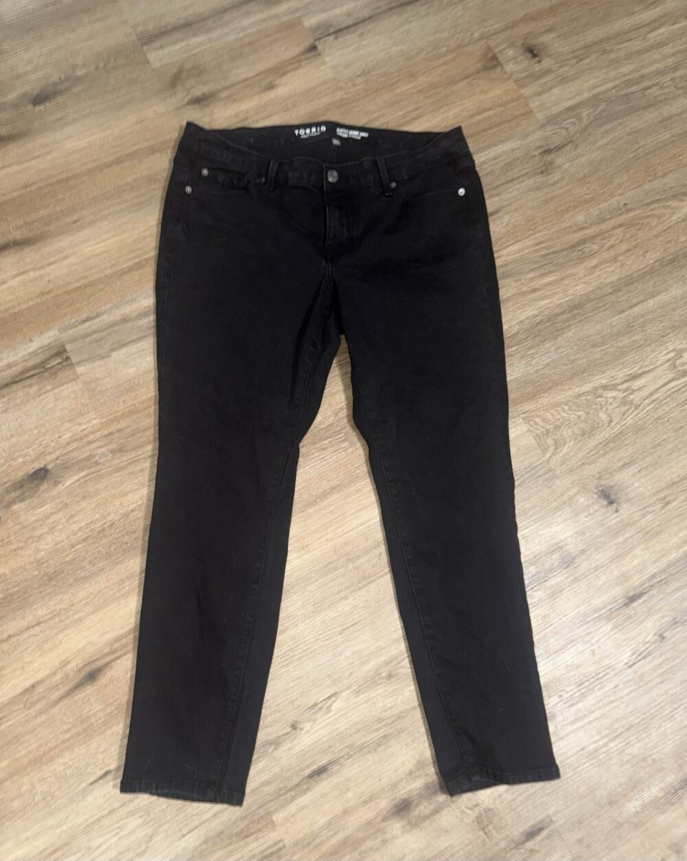 Torrid Perfect Skinny Ankle Jeans 16T Womens 16 Tall Black Vintage Stretch Mid